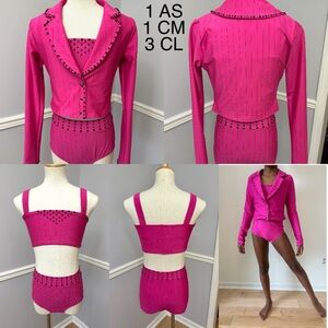 Pink pinstriped costume